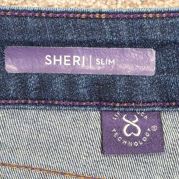 Shaping Lift Tuck Technology Flattering Petite NYDJ Sheri Slim Jeans sz 4p - Picture 12 of 16